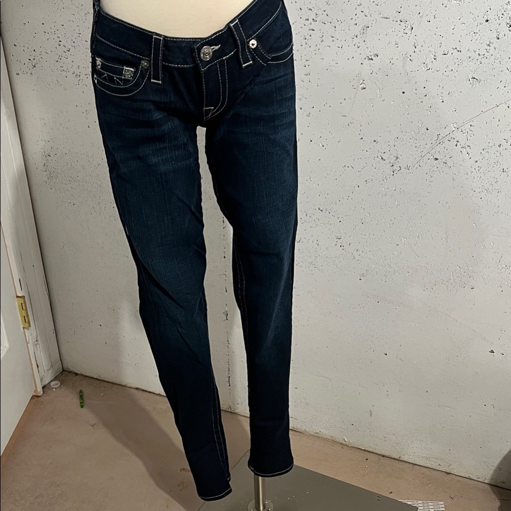 True Religion Women's Dark Indigo Skinny Jeans